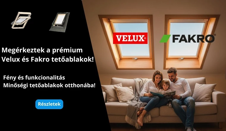 Bővítettük választékunkat! Mostantól a világvezető Velux és a technológiai éllovas Fakro 3-rétegű tetőablakai mellett a megbízható Optilook tetőkibúvókat is megtalálja nálunk.