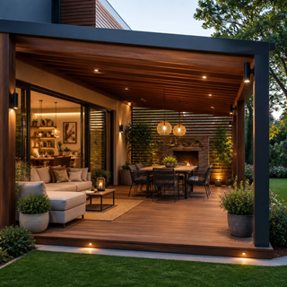 A fedett pergola az otthon része lehet