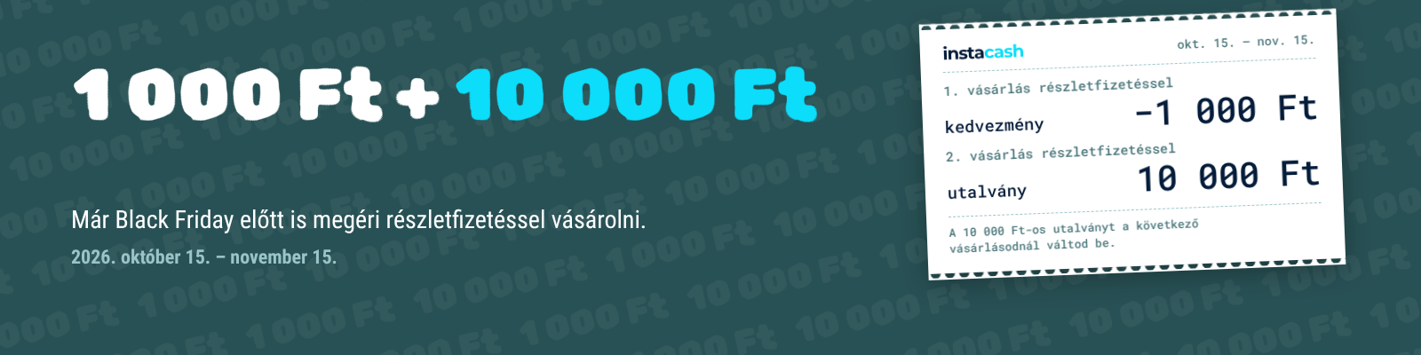 InstaCash Promóció Banner