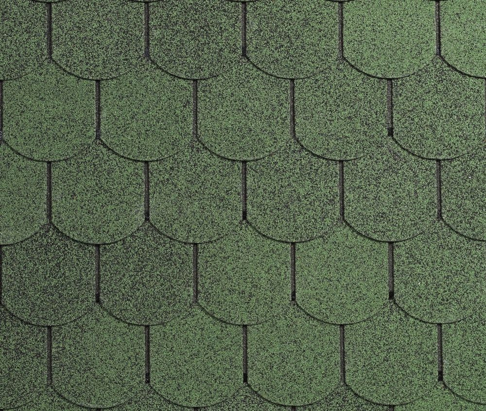 IKO Superglass Biber hódfarkú zsindely (2m²/csomag Amazonas Zöld)